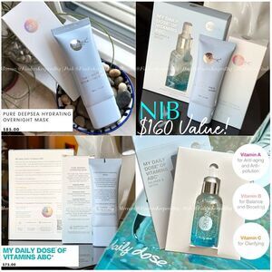 NIB 2pc Skin Inc My Daily Dose ABC+ Serum & Pure Deepsea Hydrating Mask Bundle